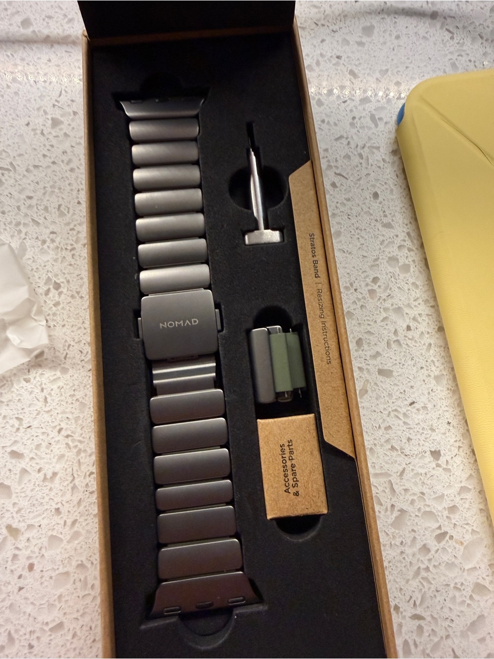NOMAD Stratos Apple Watch Band - 49mm | Natural Titanium Forest FKM (worn once)